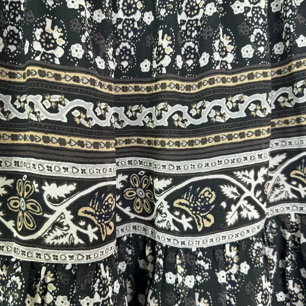 Madewell Artisan Floral Mini Skirt Black Print Size XS - Picture 6 of 10